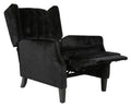 Black and Dark Brown Wingback Recliner Z12389