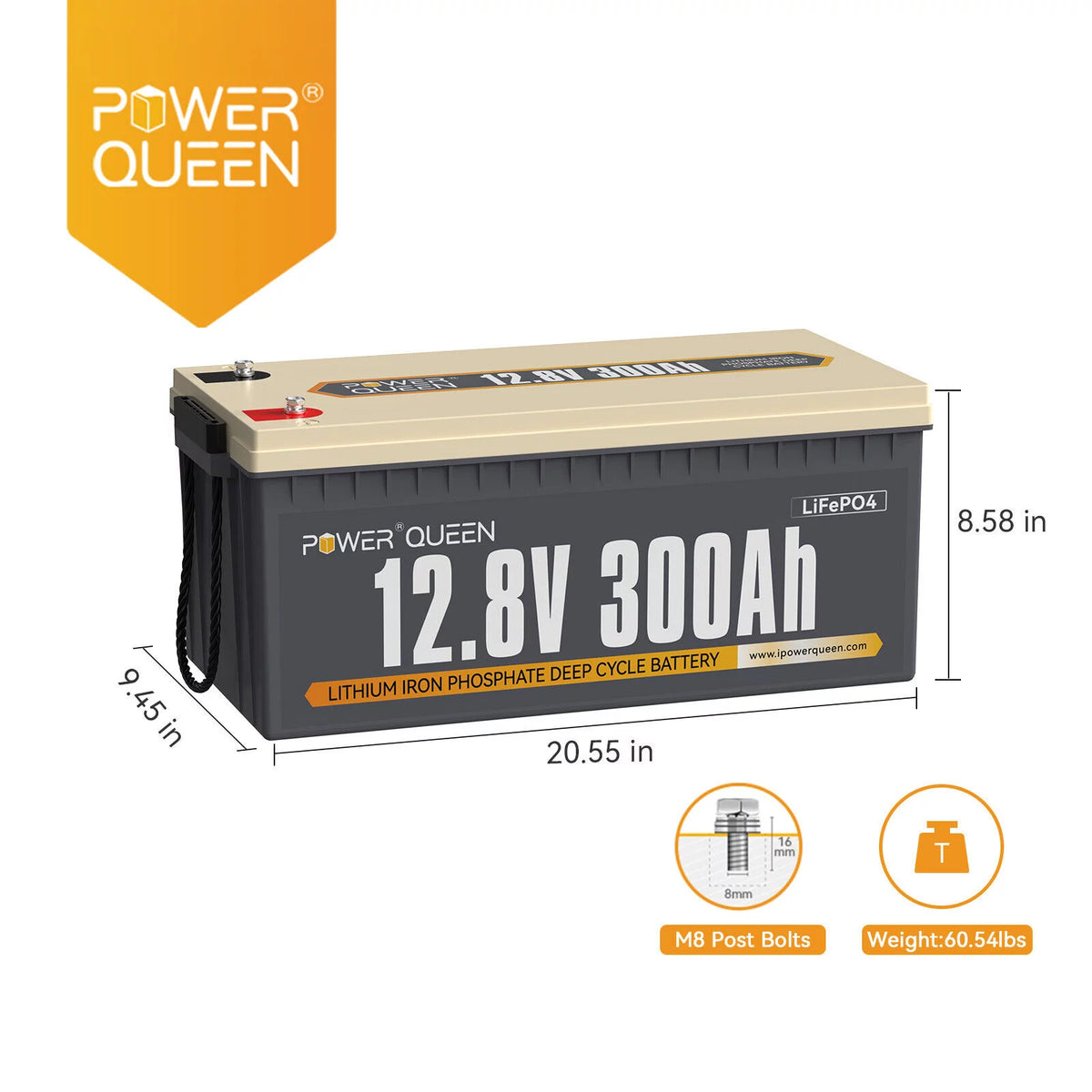 12V 300Ah LiFePO4 Lithium Battery B42316
