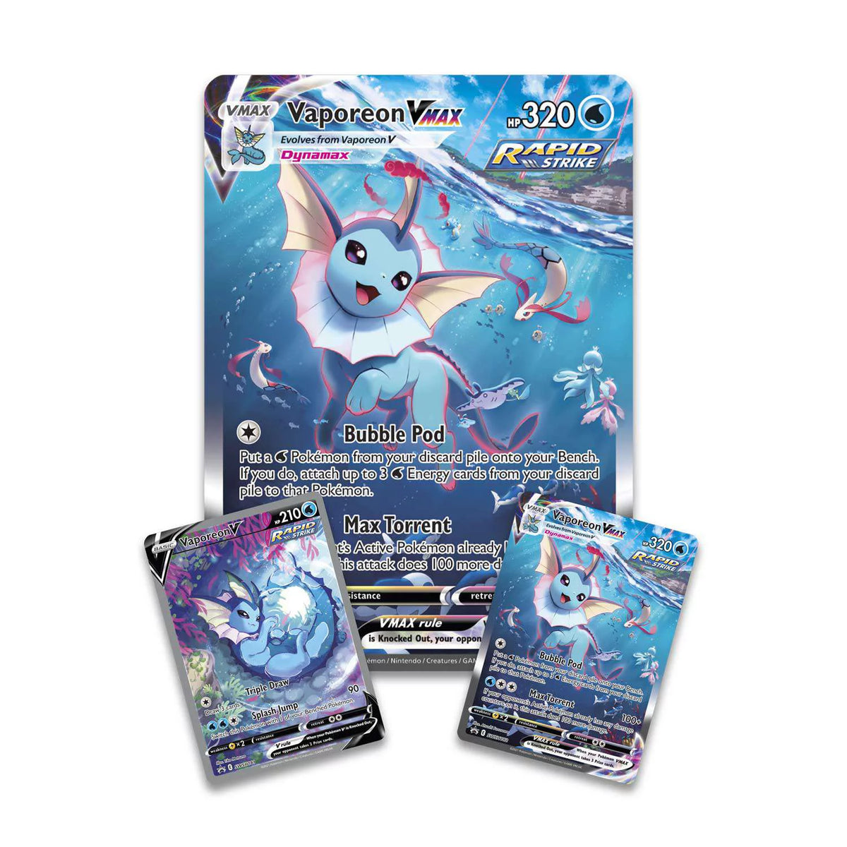 Pokemon Eevee Evolutions Vaporeon VMAX Premium Collection Z644