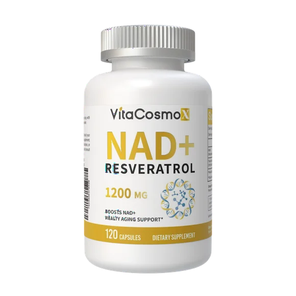1200mg Liposomal NAD+ Supplement with Resveratrol Capsules R778
