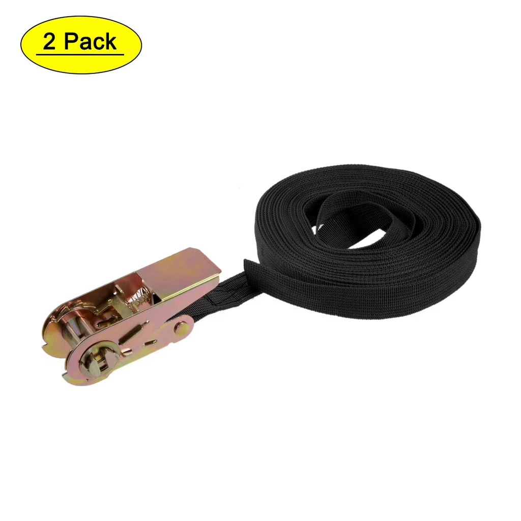 Black Ratchet Tie Down Strap, 2 Pack S1872