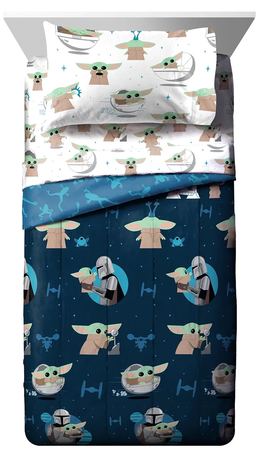 White Twin Microfiber Bed-in-a-Bag U121