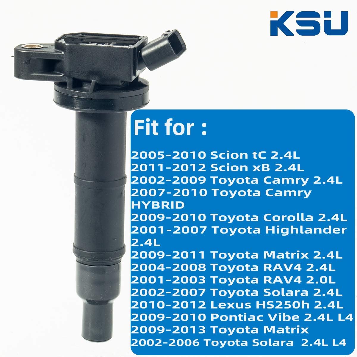 Ignition Coil Pack for 2.4L Toyota Camry Highlander RAV4 tC, Pack of 2 Y529601