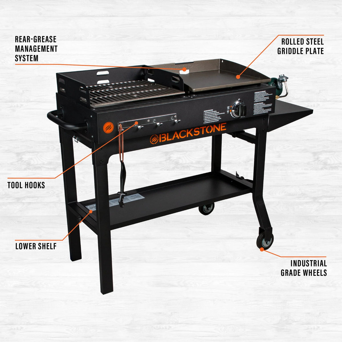 Propane Griddle and Charcoal Grill Combo H296