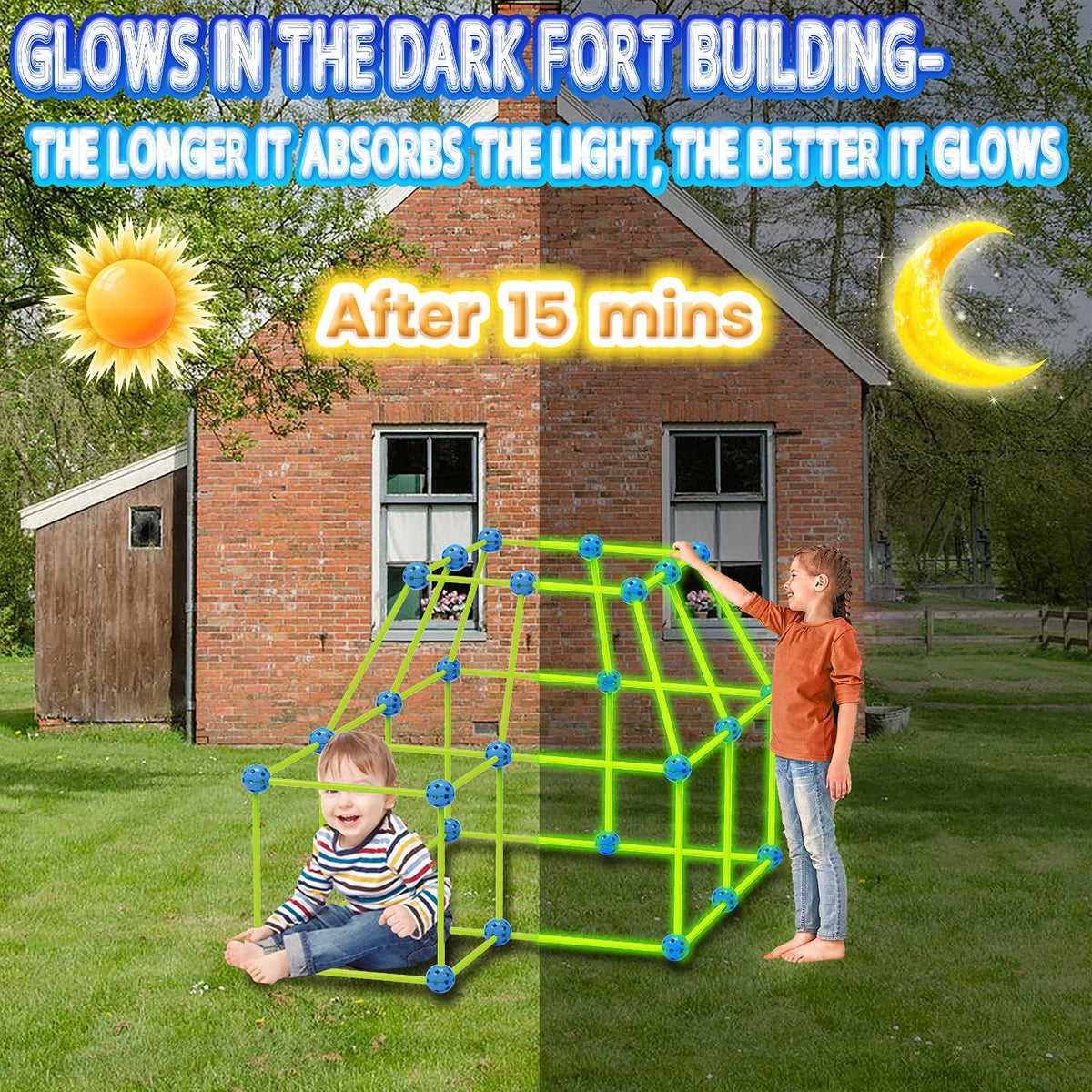 100 Pcs Glow in The Dark STEM Construction Toys F2782