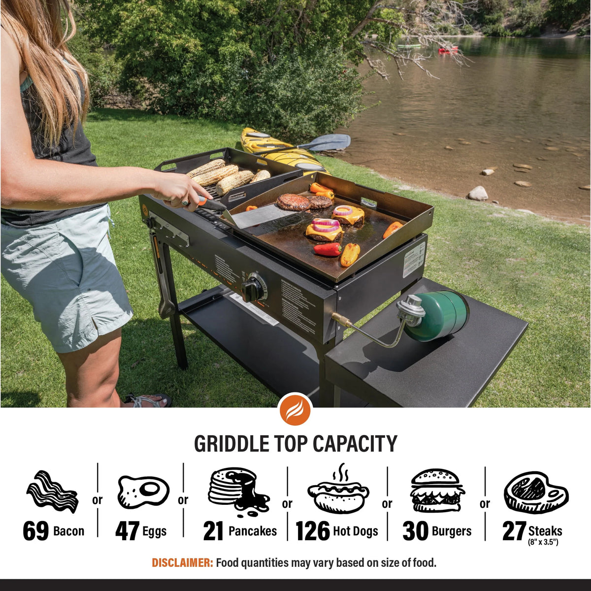 Propane Griddle and Charcoal Grill Combo H296