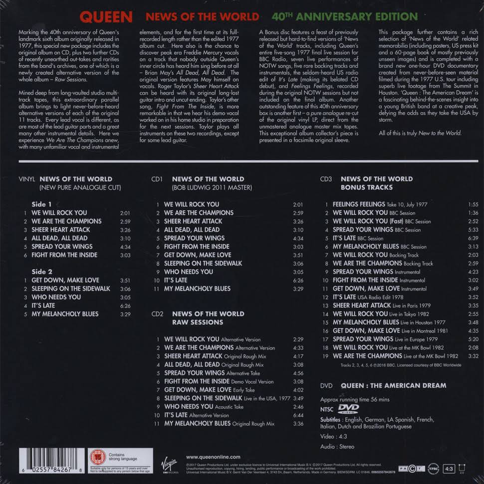 Queen News of The World 40th Anniversary Edition CD K3874