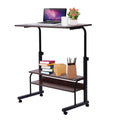 Rolling Computer Desk Corner Laptop Table E9692