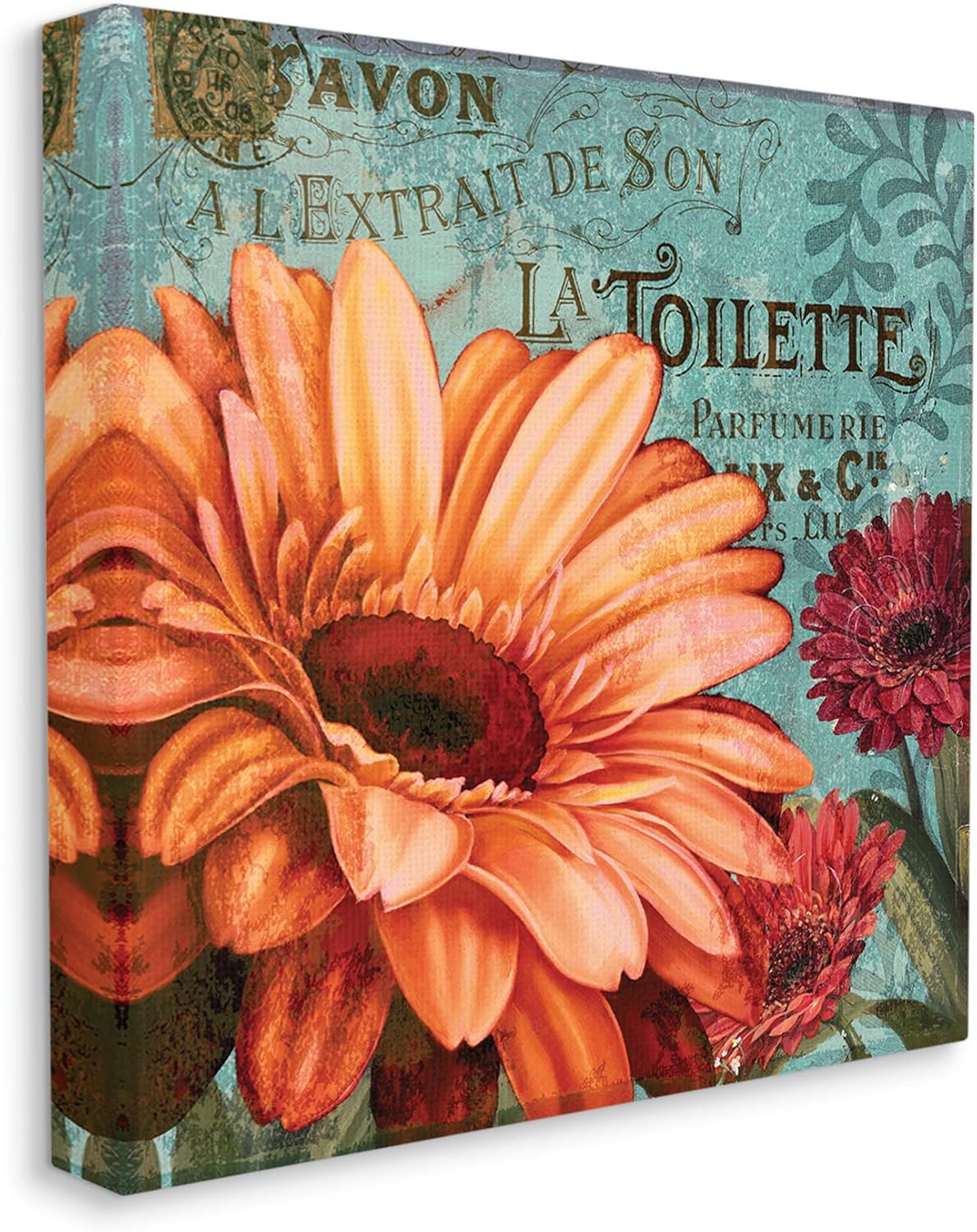 Colorful Daisies Stretched Canvas Wall Art, 17 x 1.5 x 17 F1929