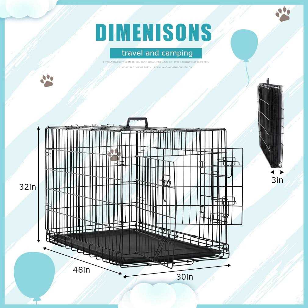 48 Inch Folding Metal Wire Dog Crate Q424696