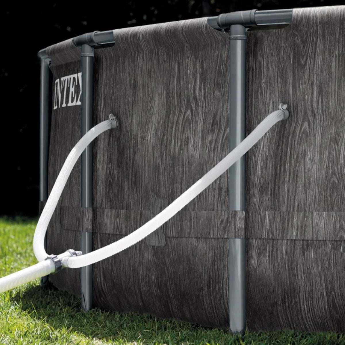 12' x 30 Steel Frame Pool Set with Filter & Canopy N31007