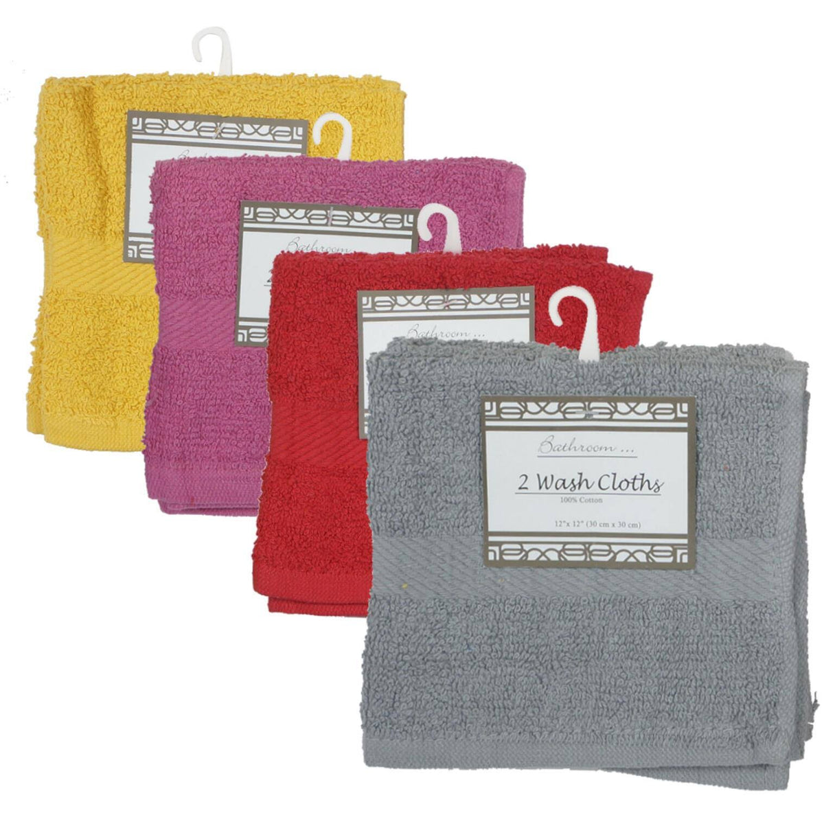 12 x 12 in. Solid Washcloth Pack of 2 J61087