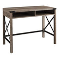 42" Metal and Wood Desk in Gray Wash C21368