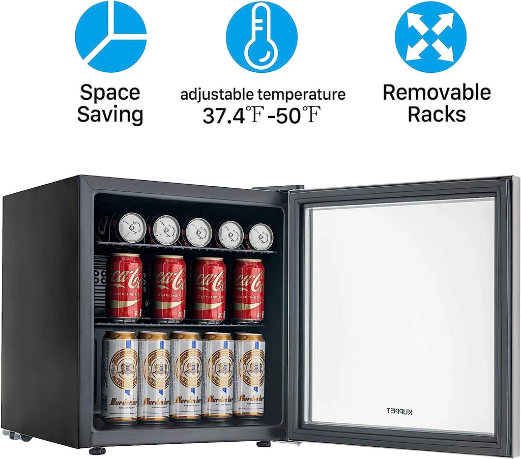 70 Can Beverage Refrigerator 1.6 Cu.ft Glass Door E97387
