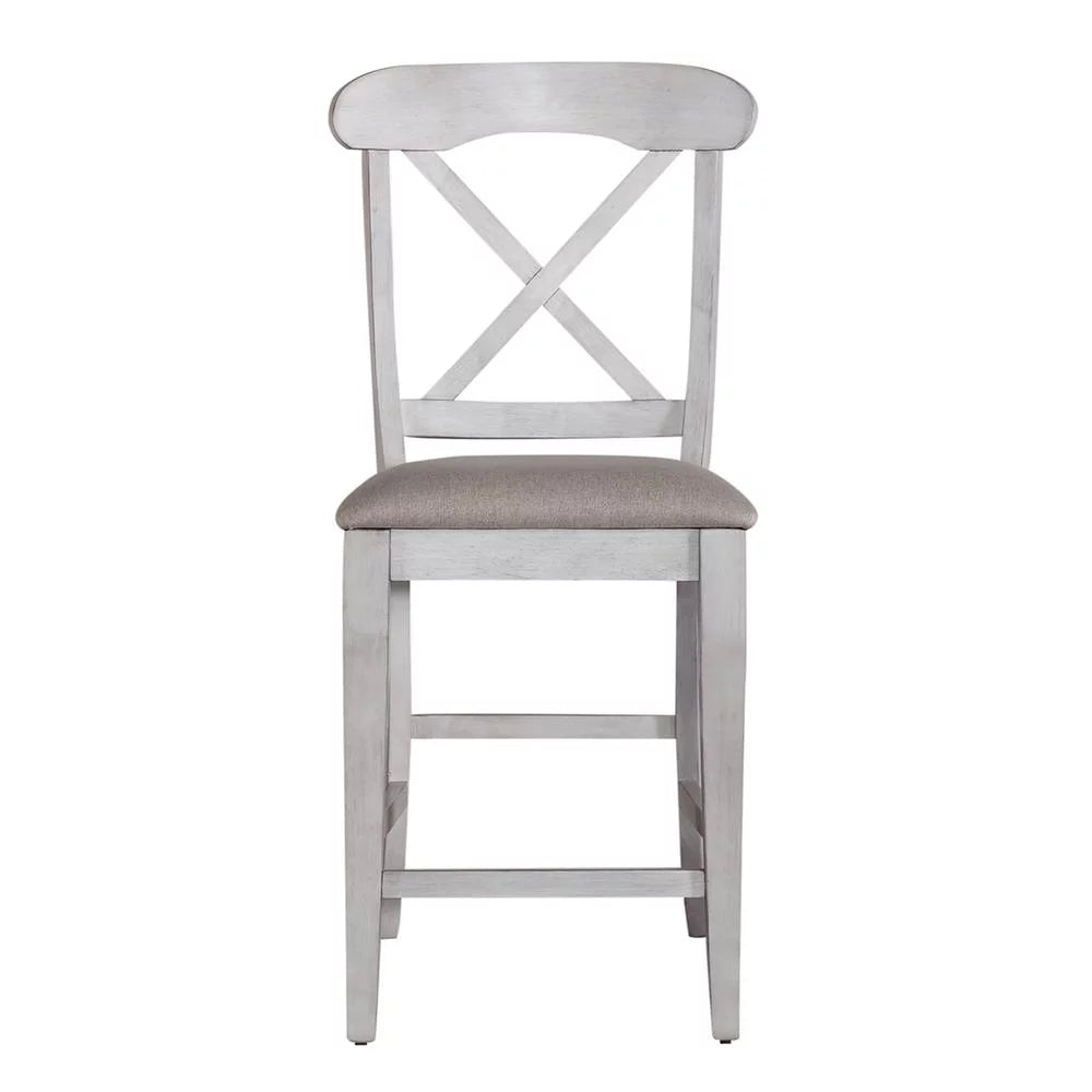 Upholstered X Back Counter Chair J25422