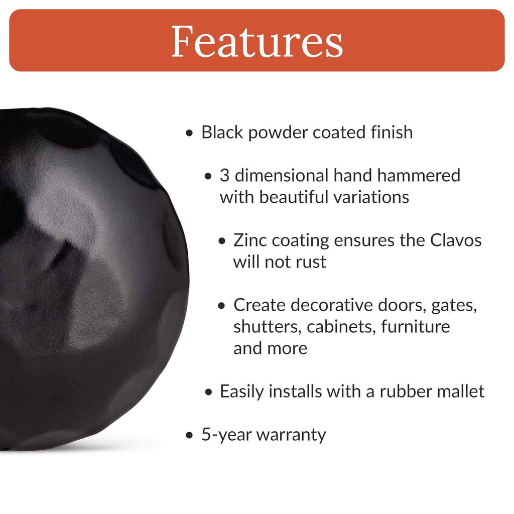 1.5x22 Round Iron Decorative Nail Clavos Rusted G3389