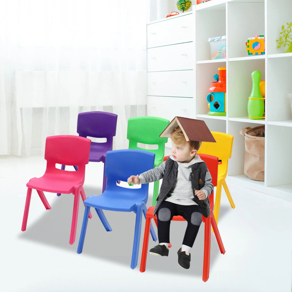 6 Pcs Kids Plastic Stackable Chairs P3494