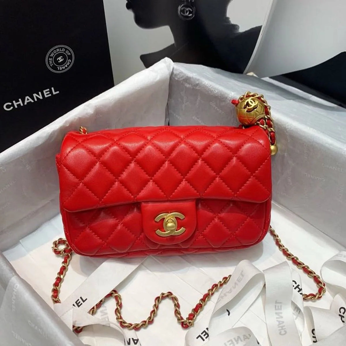 Red Flap Bag C4178